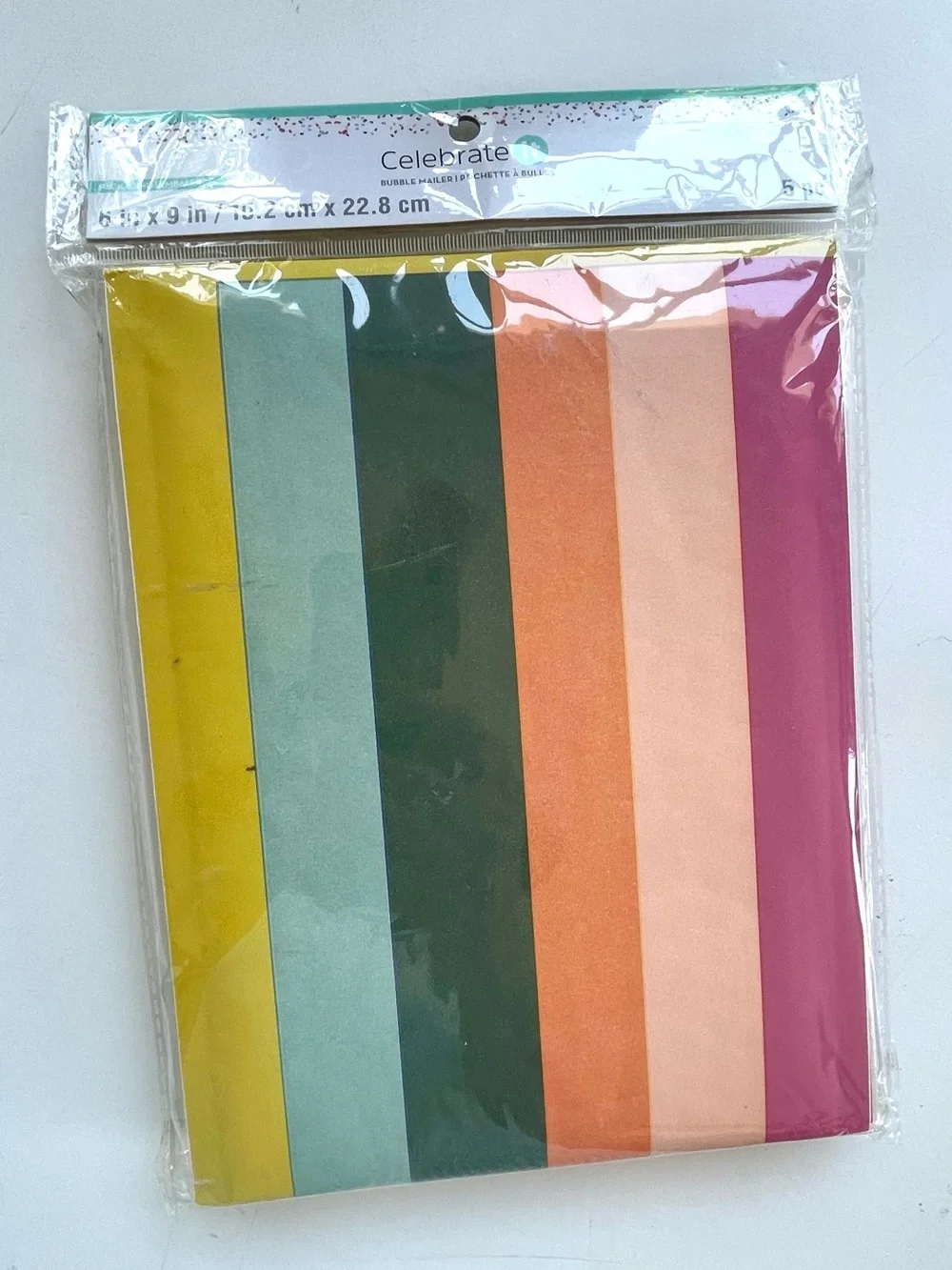 Celebrate It Shipping Tape & 5 Pack Stripe Mailers